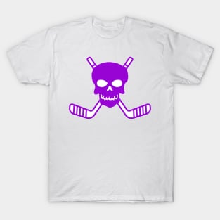 SKULL AND CROSSED HOCKEY STICKS T-Shirt